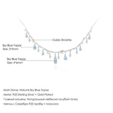 Silver 5.31 ct Topaz Necklace