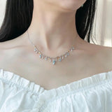 Silver 5.31 ct Topaz Necklace