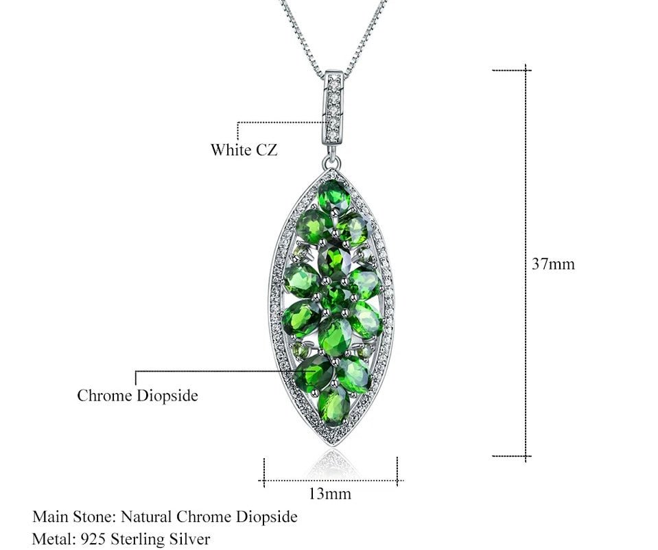 Silver 5.45 ct Chrome Diopside