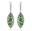 Silver 5.45 ct Chrome Diopside Earrings