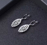 Silver 5.45 ct Chrome Diopside Earrings