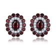 Silver 5.50 ct Garnet Earrings