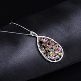 Silver 5.57 ct Tourmaline Pendant