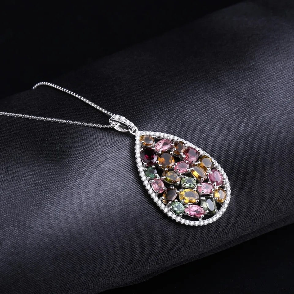 Silver 5.57 ct Tourmaline Pendant