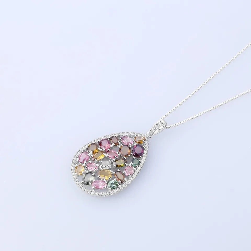Silver 5.57 ct Tourmaline Pendant