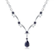 Silver 5.61 ct Sapphire Necklace