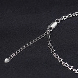 Silver 5.61 ct Sapphire Necklace