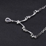 Silver 5.61 ct Sapphire Necklace