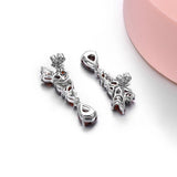 Silver 5.80 ct Garnet Earrings