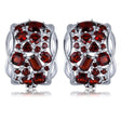 Silver 6.00 ct Garnet Earrings