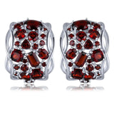 Silver 6.00 ct Garnet Earrings