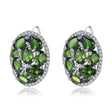 Silver 6.86 ct Chrome Diopside Earrings