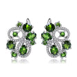 Silver 7.04 ct Chrome Diopside Earrings