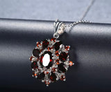 Silver 7.54 ct Garnet Pendant