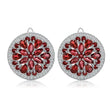 Silver 7.76 ct Garnet Earrings