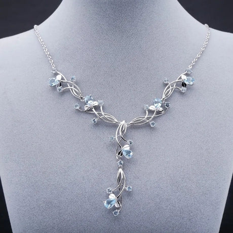 Silver 7.89 ct Topaz Necklace