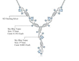 Silver 7.89 ct Topaz Necklace