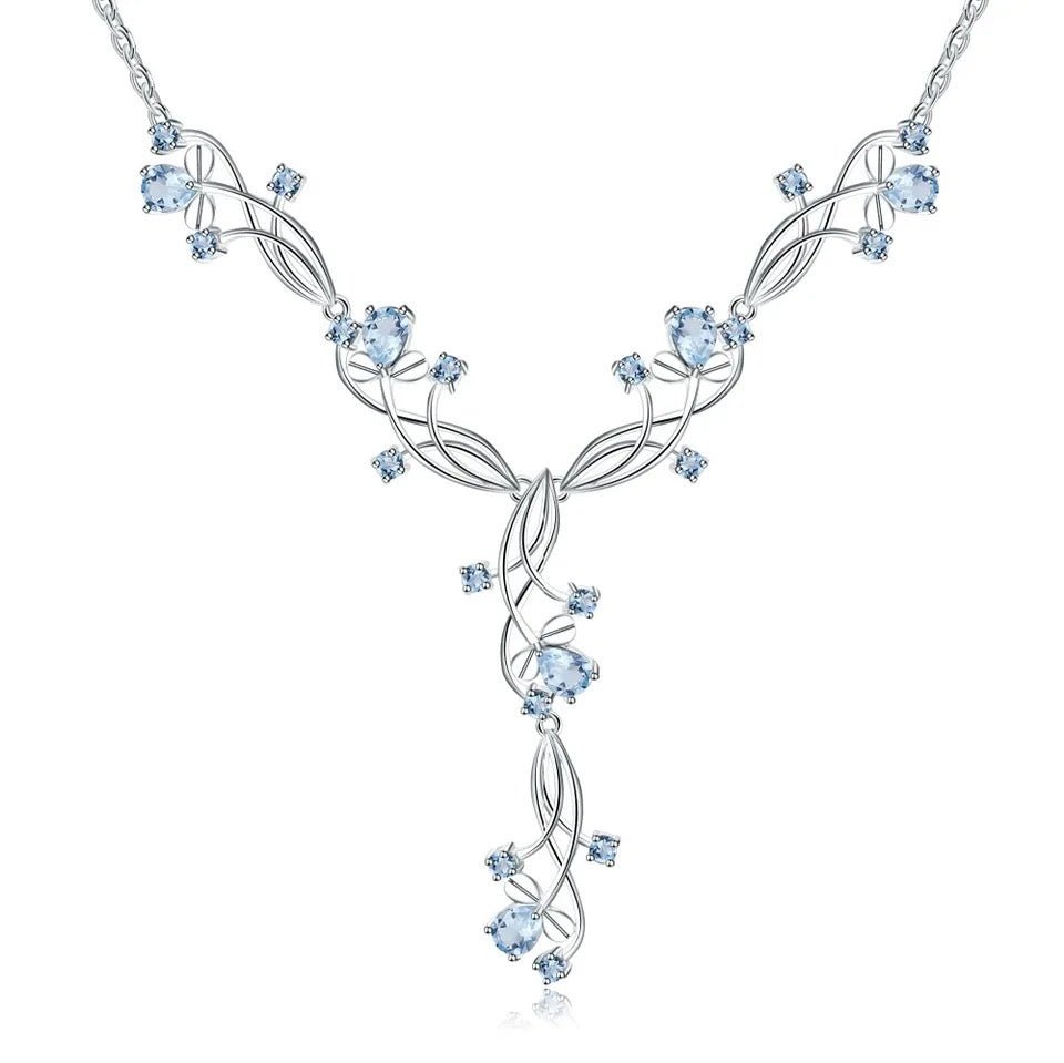 Silver 7.89 ct Topaz Necklace