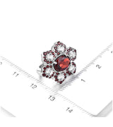Silver 8.00 ct Garnet Earrings
