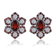 Silver 8.00 ct Garnet Earrings