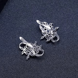 Silver 8.71 ct Sapphire Earrings