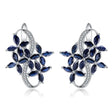 Silver 8.71 ct Sapphire Earrings