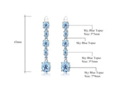Silver 8.73 ct Topaz Earrings