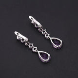 Silver 8.91 ct Amethyst Earrings