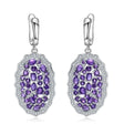 Silver 9.49 ct Amethyst Earrings
