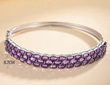 Silver Amethyst 16.60 ct Bracelet