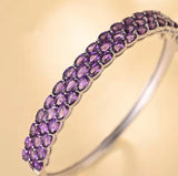 Silver Amethyst 16.60 ct Bracelet