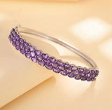 Silver Amethyst 16.60 ct Bracelet