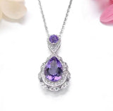 Silver Amethyst 3.00 ct Pendant