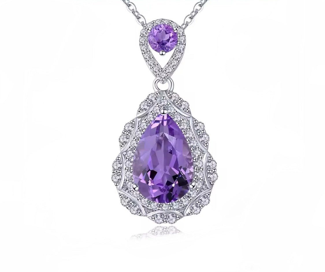 Silver Amethyst 3.00 ct Pendant