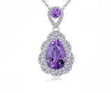 Silver Amethyst 3.00 ct Pendant
