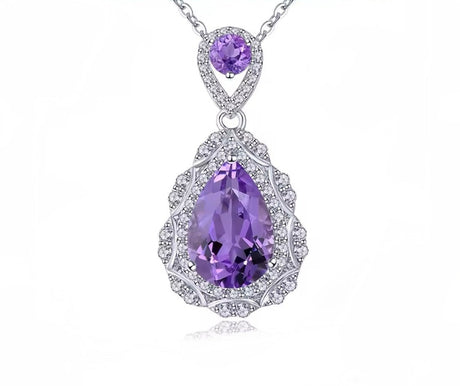 Silver Amethyst 3.00 ct Pendant