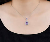 Silver Amethyst 3.00 ct Pendant