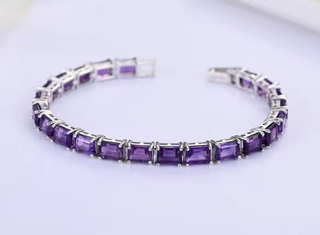 Silver Amethyst Bracelet