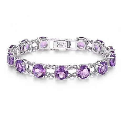 Silver Amethyst Bracelet