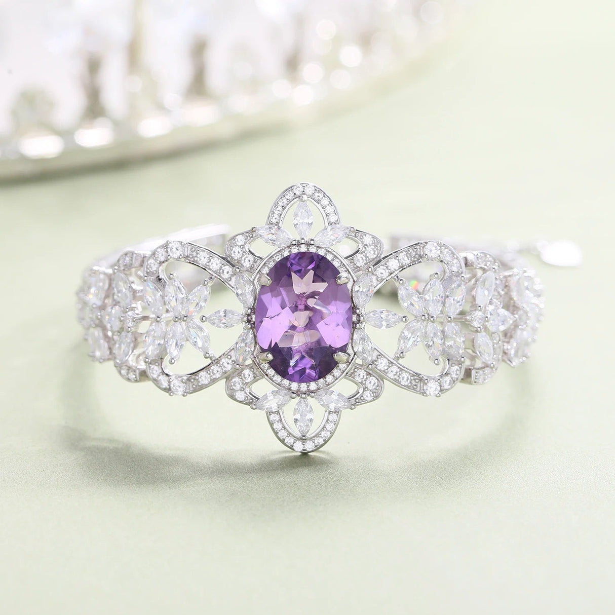 Silver Amethyst Bracelet