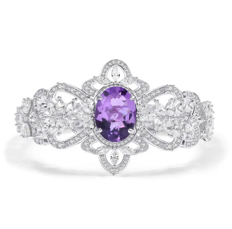 Silver Amethyst Bracelet