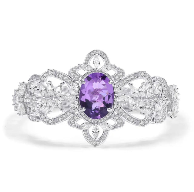Silver Amethyst Bracelet