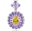 Silver Amethyst / Citrine 6.50 ct Necklace