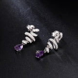Silver Amethyst Earrings