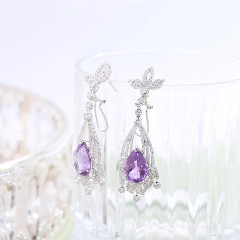 Silver Amethyst Earrings