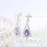 Silver Amethyst Earrings