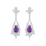 Silver Amethyst Earrings