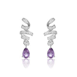 Silver Amethyst Earrings