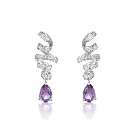 Silver Amethyst Earrings