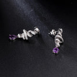 Silver Amethyst Earrings